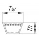 Courroie trapézoïdale Z62215 adaptable pour John Deere [Gates ]