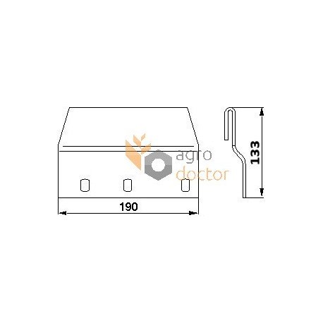 Knife head guide 610071 suitable for Claas