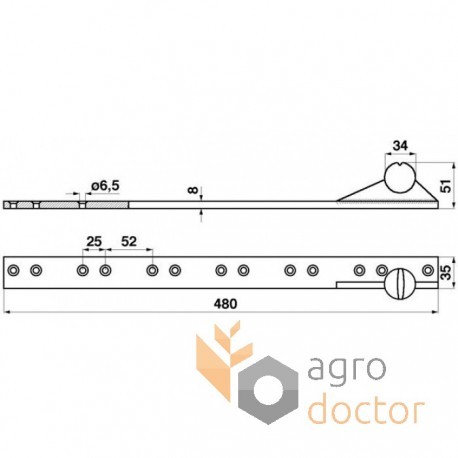 Cabeza de cuchillo 603872 adecuado para Claas - con barra