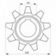 Feeder house sprocket 650869 suitable for Claas - T9