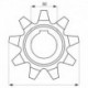 Chain sprocket 912199 suitable for Claas, T9