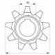 Chain sprocket 912199 suitable for Claas, T9