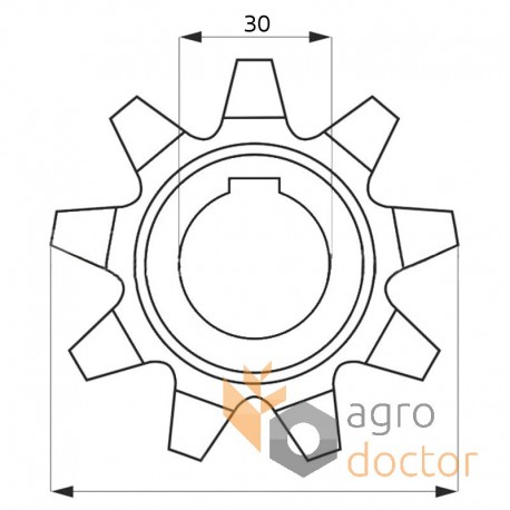 Chain sprocket 912199 suitable for Claas, T9