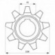 Feeder house sprocket 680582 suitable for Claas - T9