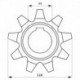 Feeder house sprocket 680582 suitable for Claas - T9