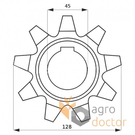 Feeder house sprocket 680582 suitable for Claas - T9