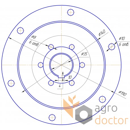 Clutch D190mm 670598 suitable for Claas - assembly