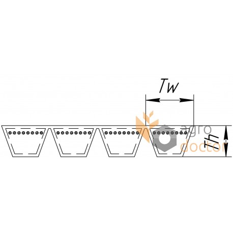 51654172420 | 4240023387 Fortschritt - Wrapped banded belt 4HB-2420 [CZ]