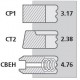 Piston ring set 3218416R92 Case-IH engine, (3 rings) [NE]