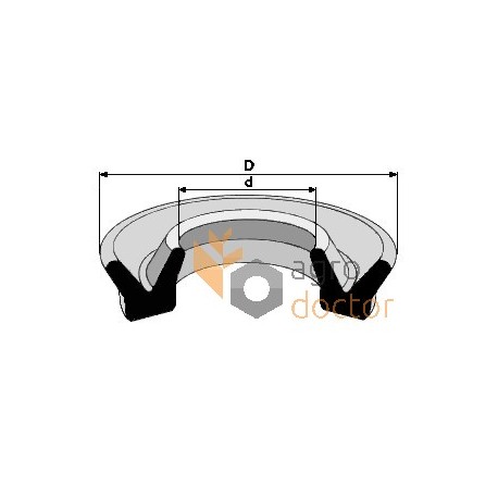 Hydraulic U-seal 238933 suitable for Claas , hydraulic