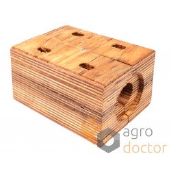 Wooden bearing SR640869 suitable for Sampo harvester straw walker - shaft 25 mm [JAG]