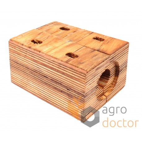 Wooden bearing SR640869 suitable for Sampo harvester straw walker - shaft 25 mm [JAG]