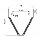 Section faucillée de la barre de coupe à grain 614670 adaptable pour moissonneuses Claas
