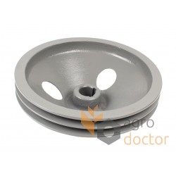 Double V-belt pulley for shaker shoe 644945 suitable for Claas