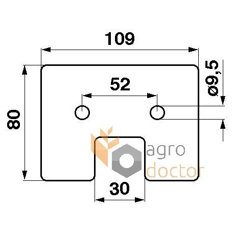 Elevator paddle 619298 suitable for Claas