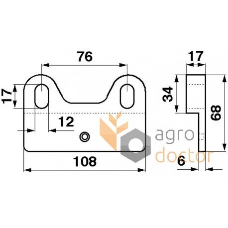 Cuchillo thumb 613017 adecuado para Claas