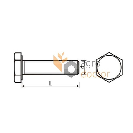 Hex bolt M8 - 236200 suitable for Claas