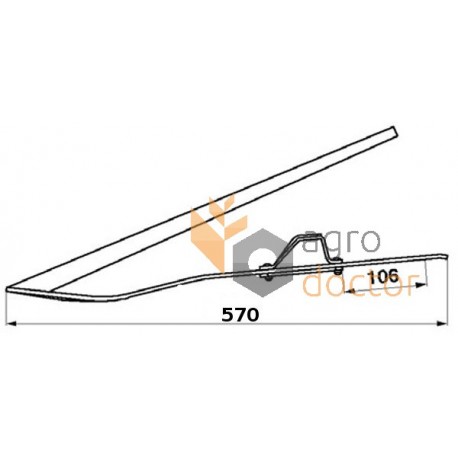 Releveur 610272 pour moissonneuse adaptable pour Claas, 570mm