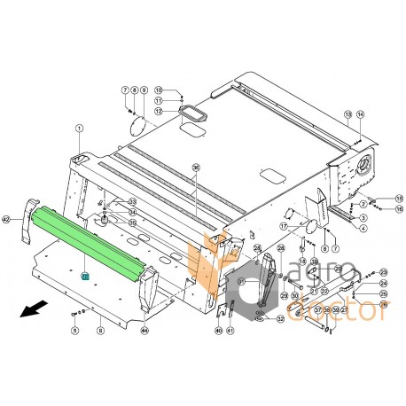 520108 Feeder house conveyor protection suitable for Claas combine harvester