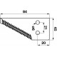 Section faucillée de la barre de coupe à grain 611204 adaptable pour moissonneuses Claas