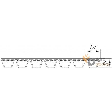 644884 | 0006448840 | 667881| 0006678810 suitable for Claas Lexion - Wrapped banded belt 1499431 [Gates Agri]