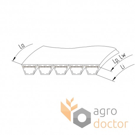 Wrapped banded belt 644403 suitable for Claas [Stomil Harvest]
