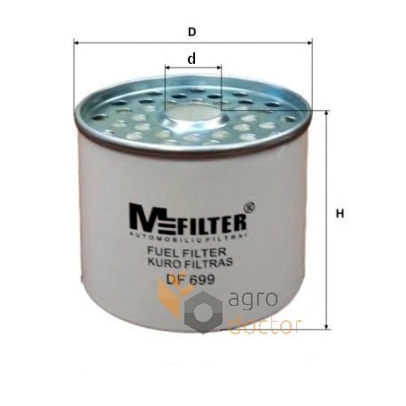 Fuel filter (insert) DF 699 [M-Filter]
