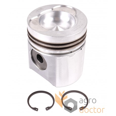 Piston with wrist pin for engine - AR93627 John Deere 3 rings