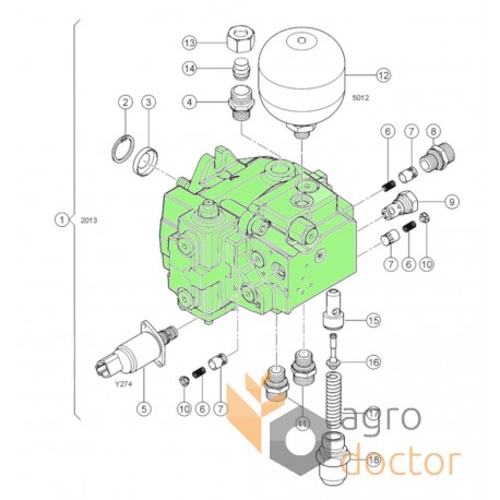 Hydraulic pump for reel 055529 Claas