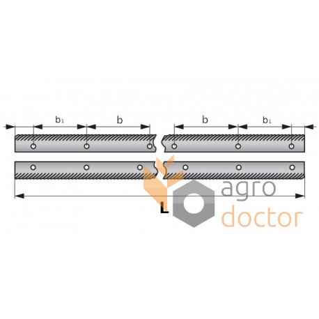 Set of rasp bars AZ47217 for John Deere combines