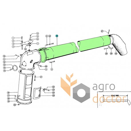 755481 Unloader pipe suitable for Claas Lexion [Original]