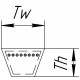 Courroie trapézoïdale (AG16320W) H26201H adaptable pour John Deere [Timken Super AG-Drive]