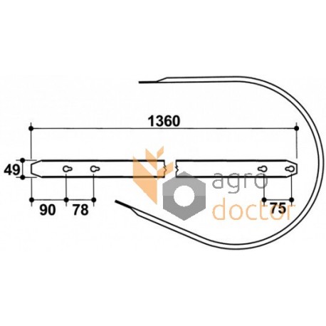 Baler pickup guide band 80211567 New Holland