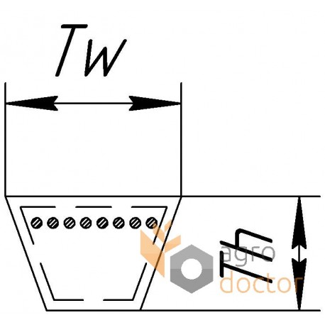 Narrow V-Belt SPZ-837 [Gates]