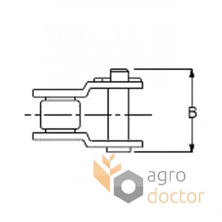 ЛАНЦЮГ Ланка П-1ПР- 15.875  b-9.4mm  (50H-1) (10AH-1) [SKF]