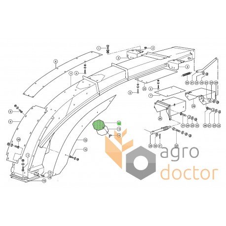 Rubber Seal 076548 suitable for Claas Jaguar