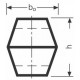 Correa de accionamiento hexagonal HBB130 [ SWR]