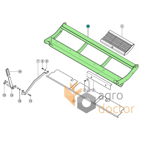 552801 Segment drum frame suitable for Claas Tucano