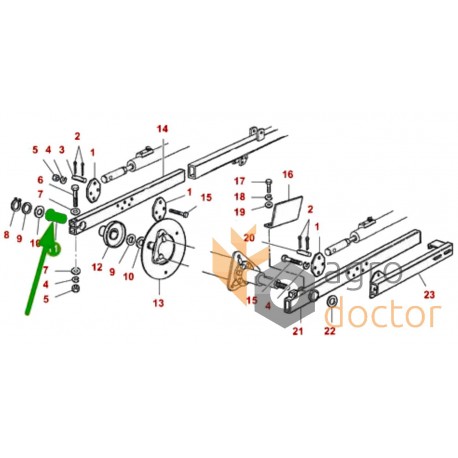 Bushing for header reel LA300114624 suitable for Laverda