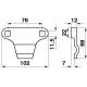 Cuchillo 676236 pulgar 68x102 mm adecuado para cabezal combinado Claas