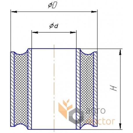 Silent block (MEGU-seal) - 647431 suitable for Claas - reinforced