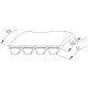 Correa trapezoidale combinada (4HB - 1700La) 629279 adecuado para Claas [Tagex]