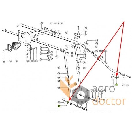 Washer for concave adjuster 663107 suitable for Claas 17x55x12mm