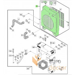 Комбайн JD Двигун Радіатор