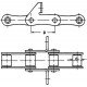 Return grain elevator roller chain with 42 rubber paddles and 170 links