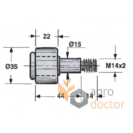 Roller assembly 58 mm