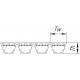 Correa trapezoidale combinada (2650La - 4HB) 71406285 adecuado para Massey Ferguson