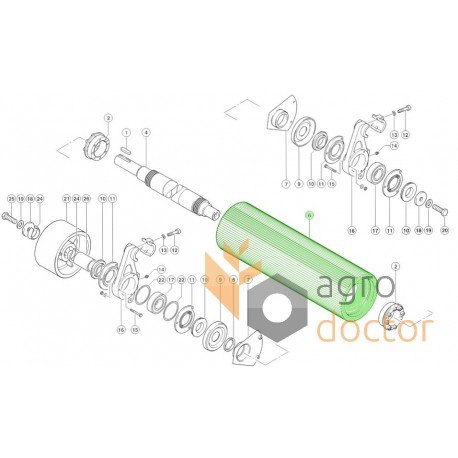 Drum (rear) for corncracker 141614 Claas