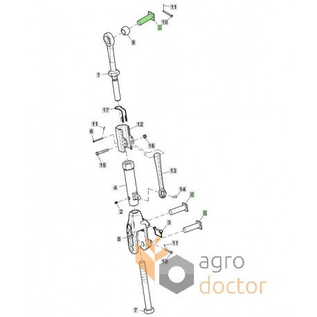Tractor drawbar locking pin - R169163 suitable for John Deere