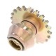 Double sprocket of the lower shaft of the inclined chamber of the combine AXE10874 - suitable for John Deere